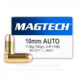 10mm Auto - 180 Grain JHP - Magtech - 50 Rounds