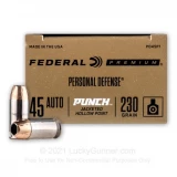 45 ACP - 230 Grain JHP - Federal Punch - 20 Rounds