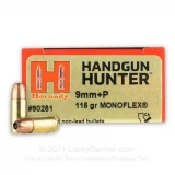 9mm - +P 115 Grain MonoFlex - Hornady Handgun Hunter - 25 Rounds