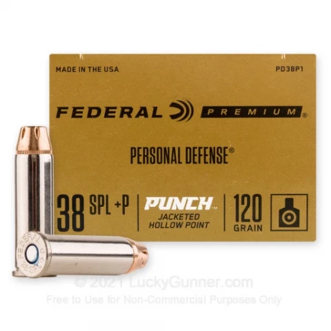 38 Special - +P 120 Grain JHP - Federal Punch - 20 Rounds