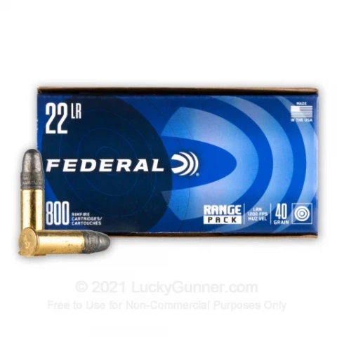 22 LR - 40 Grain LRN - Federal Champion - 800 Rounds