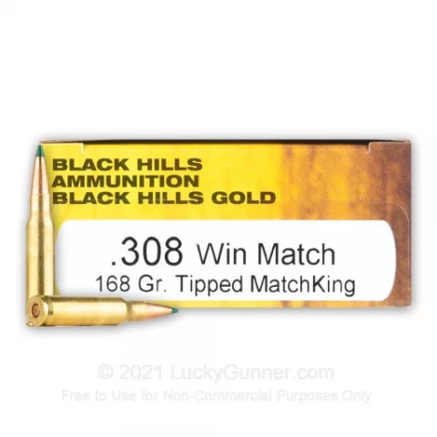 308 - 168 Grain TMK - Black Hills Gold - 20 Rounds