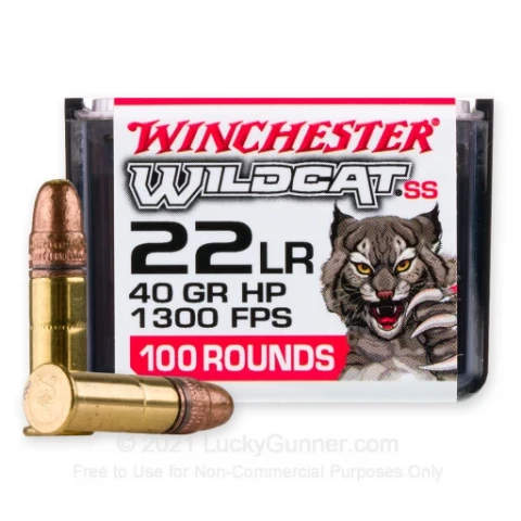 22 LR - 40 Grain CPHP - Winchester Wildcat - 100 Rounds