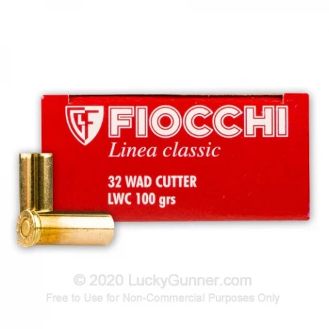 32 S&W Long - 100 gr Lead Wadcutter - Fiocchi - 50 Rounds