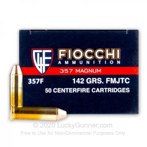 357 Mag - 142 Grain FMJTC - Fiocchi - 50 Rounds