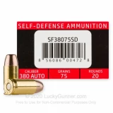 380 Auto - 75 Grain Frangible HP - SinterFire Special Duty - 20 Rounds