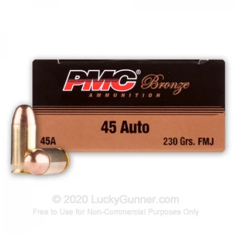 45 ACP - 230 Grain FMJ - PMC - 50 Rounds