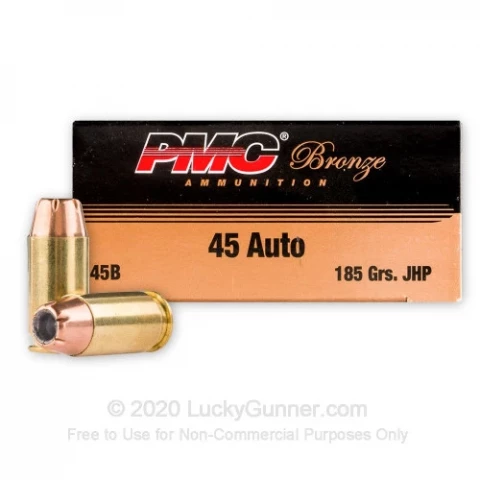 45 ACP  185 gr JHP - PMC - 50 Rounds