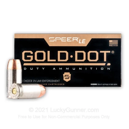 45 ACP - 230 Grain JHP - Speer Gold Dot LE - 50 Rounds