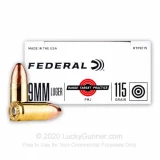 9mm - 115 Grain FMJ - Federal Range. Target. Practice. - 1000 Rounds