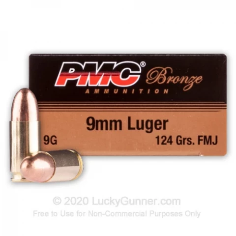 9mm - 124 Grain FMJ - PMC - 1000 Rounds