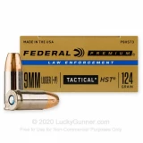 9mm - +P 124 Grain HST JHP - Federal Premium Law Enforcement - 50 Rounds