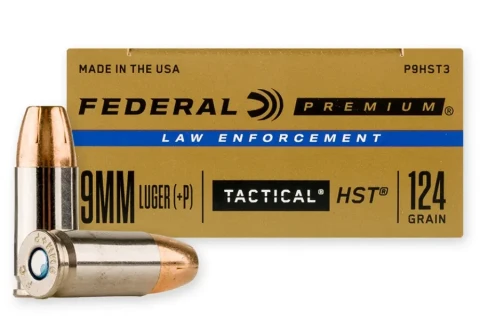 9mm - +P 124 Grain HST JHP - Federal Premium Law Enforcement - 50 Rounds 9mm - +P 124 Grain HST JHP - Federal Premium Law Enforcement - 50 Rounds