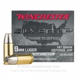 9mm - 147 Grain JHP - Winchester Silvertip - 20 Rounds