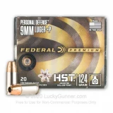 9mm - +P 124 Grain HST JHP - Federal Personal Defense - 20 Rounds