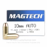 10mm Auto - 180 Grain FMJ - Magtech - 50 Rounds
