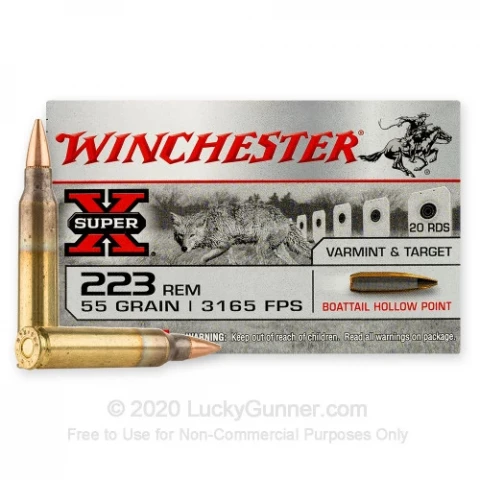 223 Rem - 55 Grain BTHP - Winchester Super-X - 500 Rounds