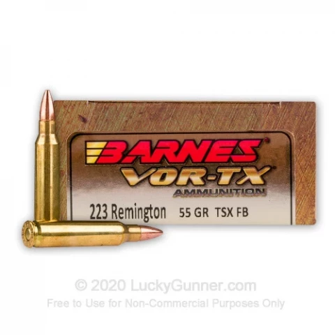 223 Rem - 55 gr Triple-Shock X Hollow Point - Barnes VOR-TX - 20 Rounds