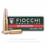 308 - 150 Grain PSP - Fiocchi - 20 Rounds