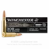 308 - 168 Grain Open Tip - Winchester Super Suppressed - 20 Rounds