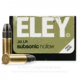 22 LR - 40 Grain LHP - Eley Subsonic - 50 Rounds
