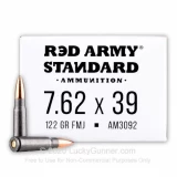 7.62x39 - 122 Grain FMJ - Red Army Standard - 1000 Rounds