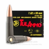 7.62x39 - 122 gr FMJ - Tula Cartridge Works - 20 Rounds