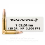 7.62x51 - 135 Grain Sierra HP - Winchester - 20 Rounds