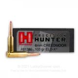 6mm Creedmoor - 103 Grain ELD-X - Hornady Precision Hunter - 20 Rounds