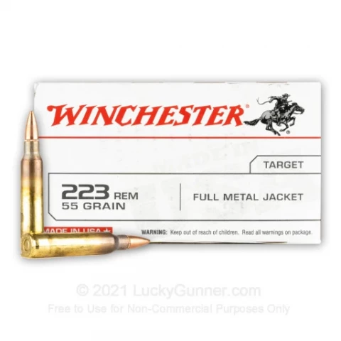 223 Rem - 55 Grain FMJ - Winchester USA - 1000 Rounds