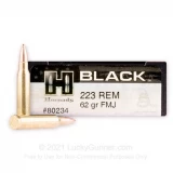 223 Rem - 62 Grain FMJ - Hornady BLACK - 20 Rounds