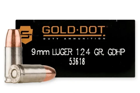 9mm - 124 Grain JHP - Speer Gold Dot LE - 50 Rounds