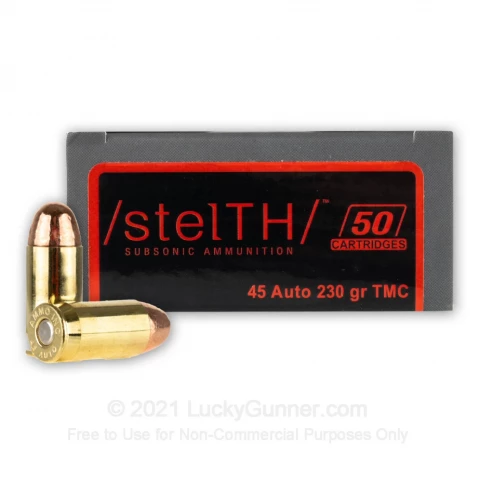 45 ACP - 230 Grain TMJ - stelTH - 50 Rounds