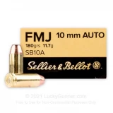 10mm Auto - 180 Grain FMJ-Sellier & Bellot - 50