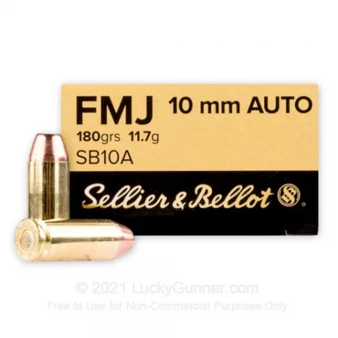 10mm Auto - 180 Grain FMJ-Sellier & Bellot - 50